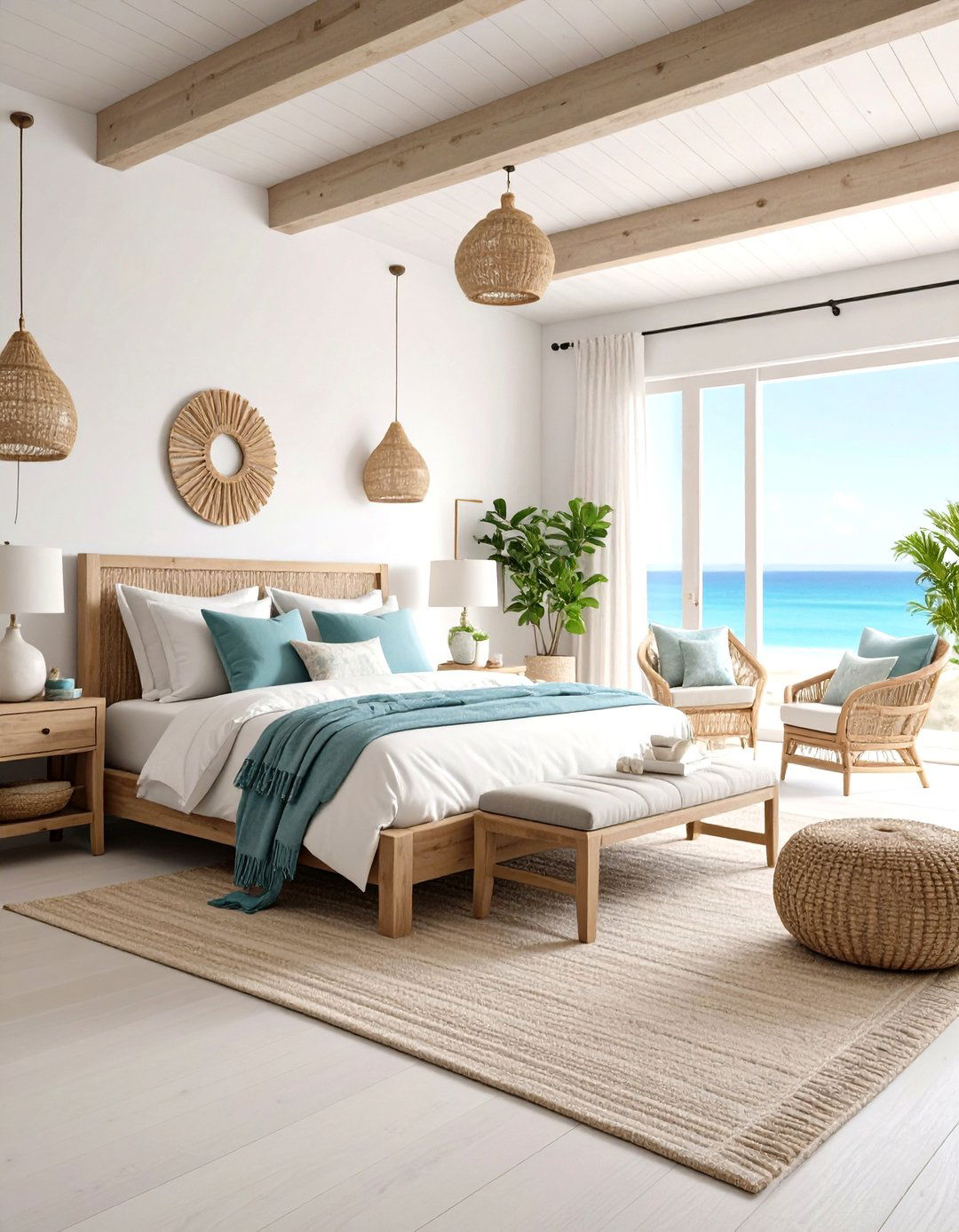 Coastal Decor Rattan Pendant Lighting Fixtures - 20 Coastal Decor Ideas