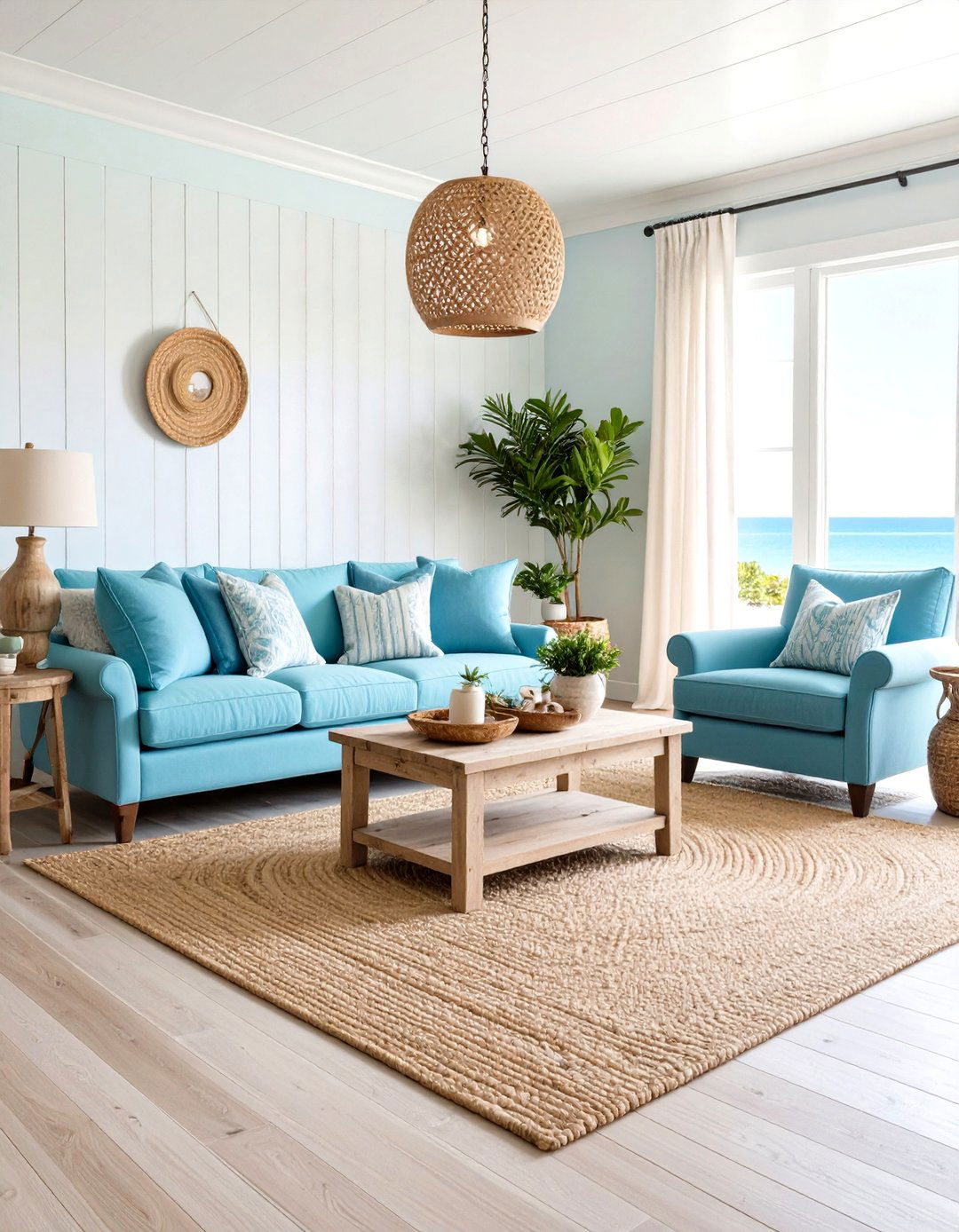 Coastal Elements in Transitional Living Room Spaces - 20 Transitional Living Room Ideas