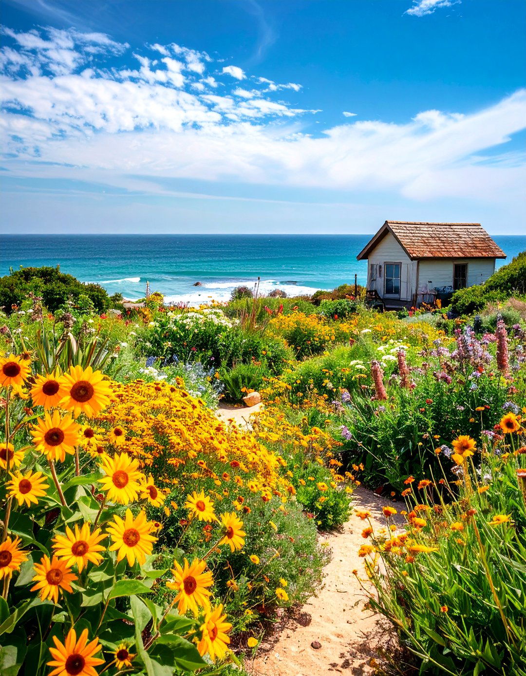 Coastal Garden Seashell Path Design - 20 Coastal Garden Ideas