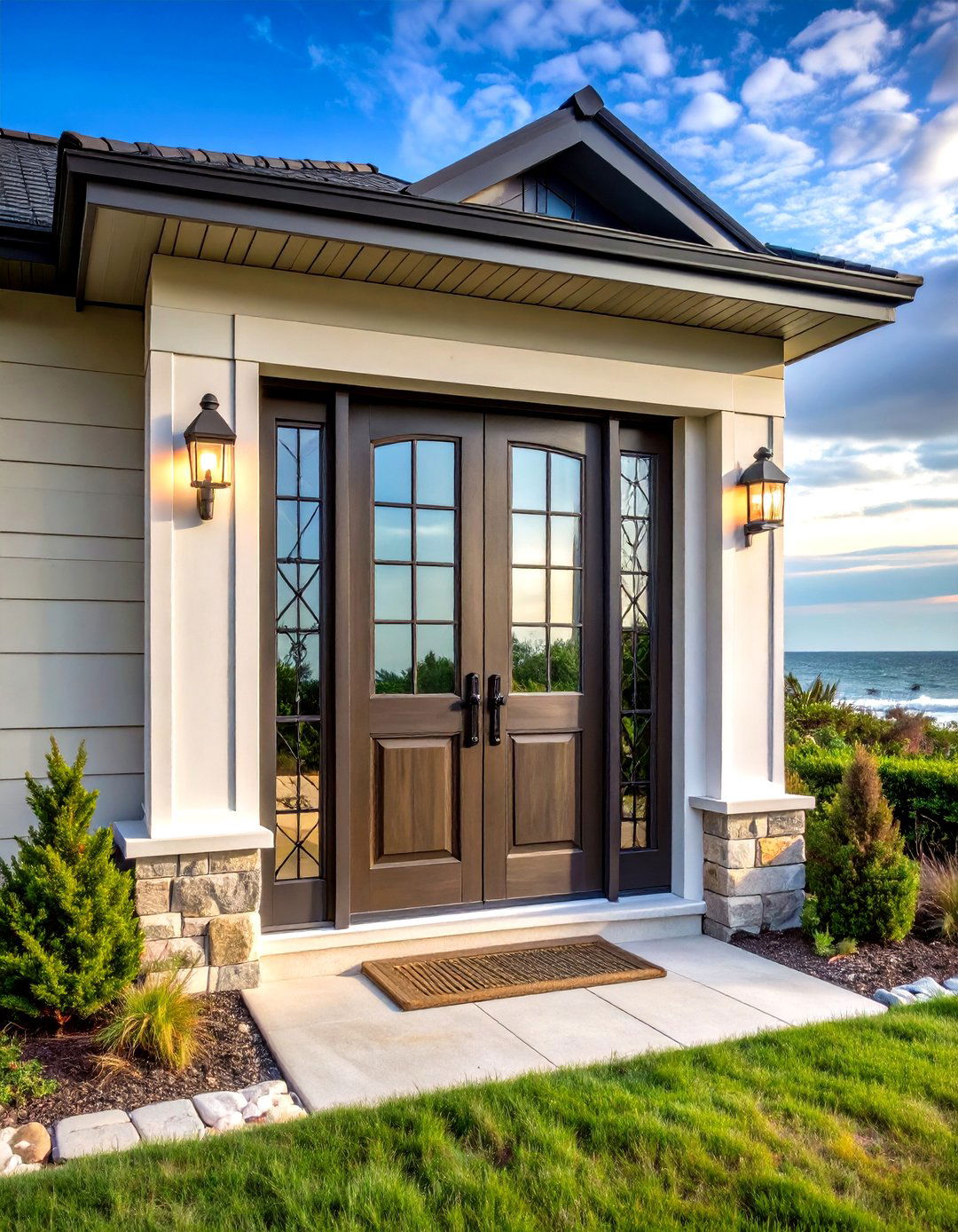 Coastal Impact Rated Double Front Door - 20 Double Front Door Ideas