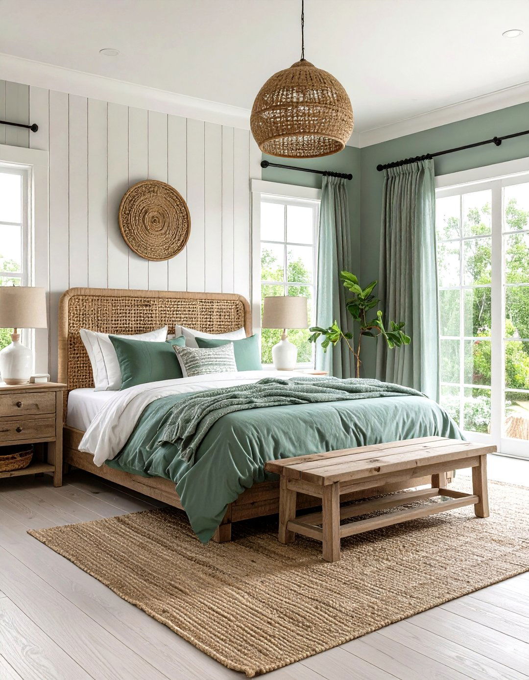 Coastal Infused Grey and White Bedroom for Breezy Vibes - 20 Grey and White Bedroom Ideas