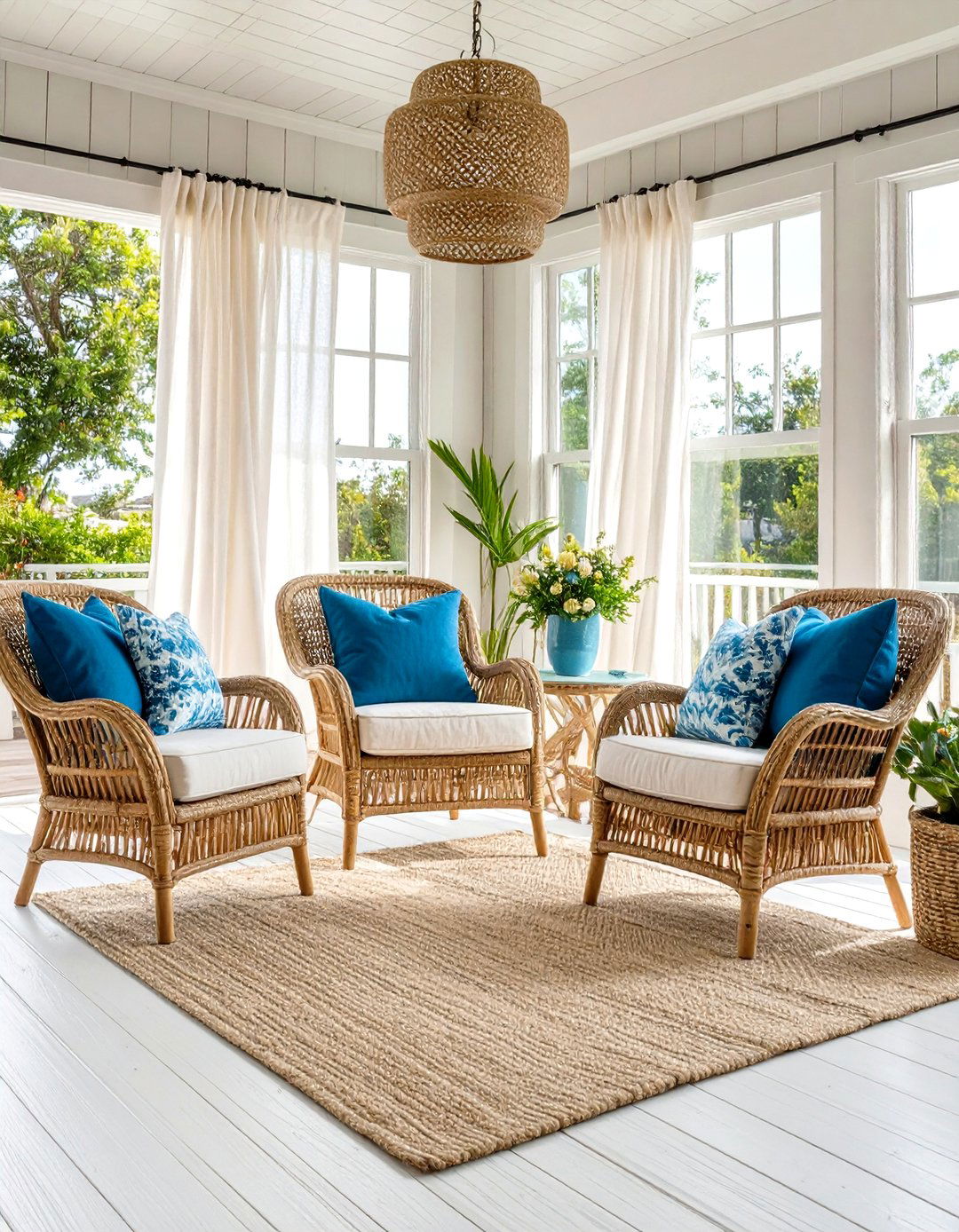 Coastal Inspired Breeze - 20 Sunroom Ideas