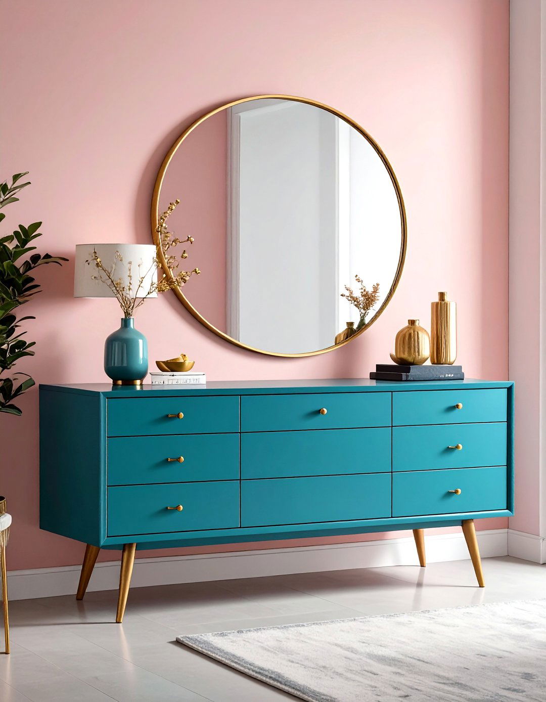 Coastal Inspired Calm - 20 Teal and Pink Bedroom Ideas