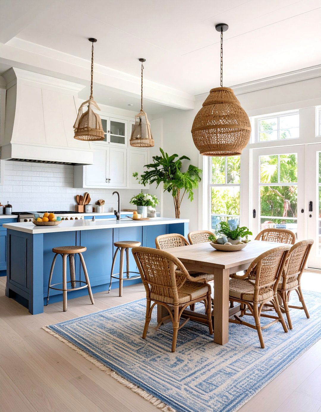 Coastal Inspired Open Kitchen Living Room - 20 Open Kitchen Living Room Ideas