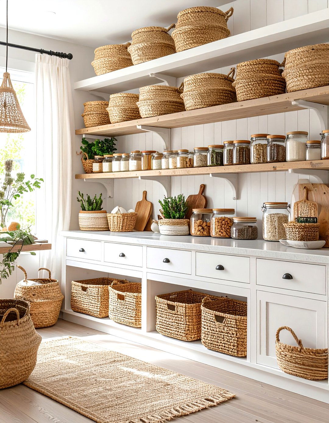Coastal Kitchen Pantry with Beach Inspired Elements - 20 Kitchen Pantry Ideas