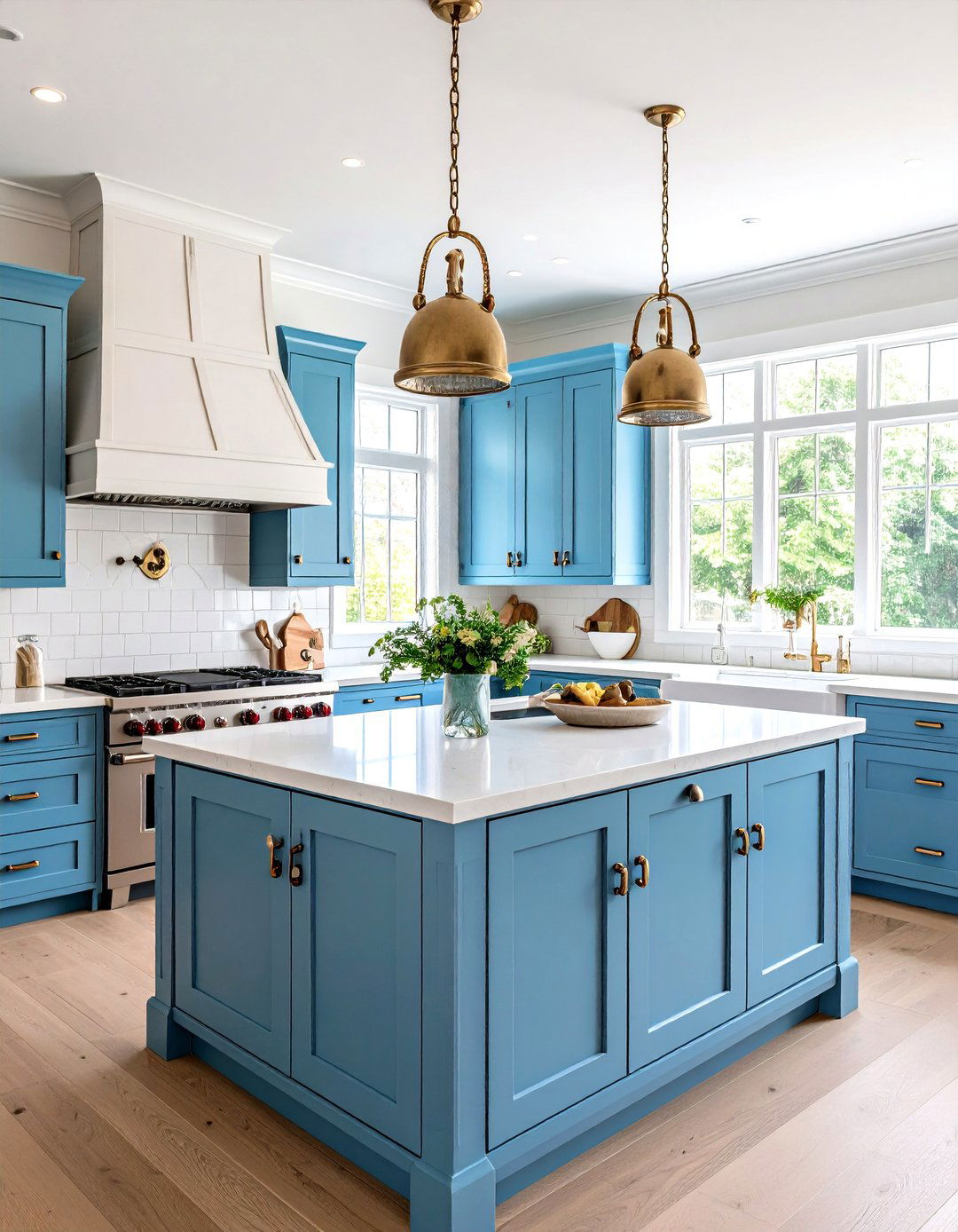 Coastal Kitchen with Nautical Hardware and Fixtures - 20 coastal kitchen ideas