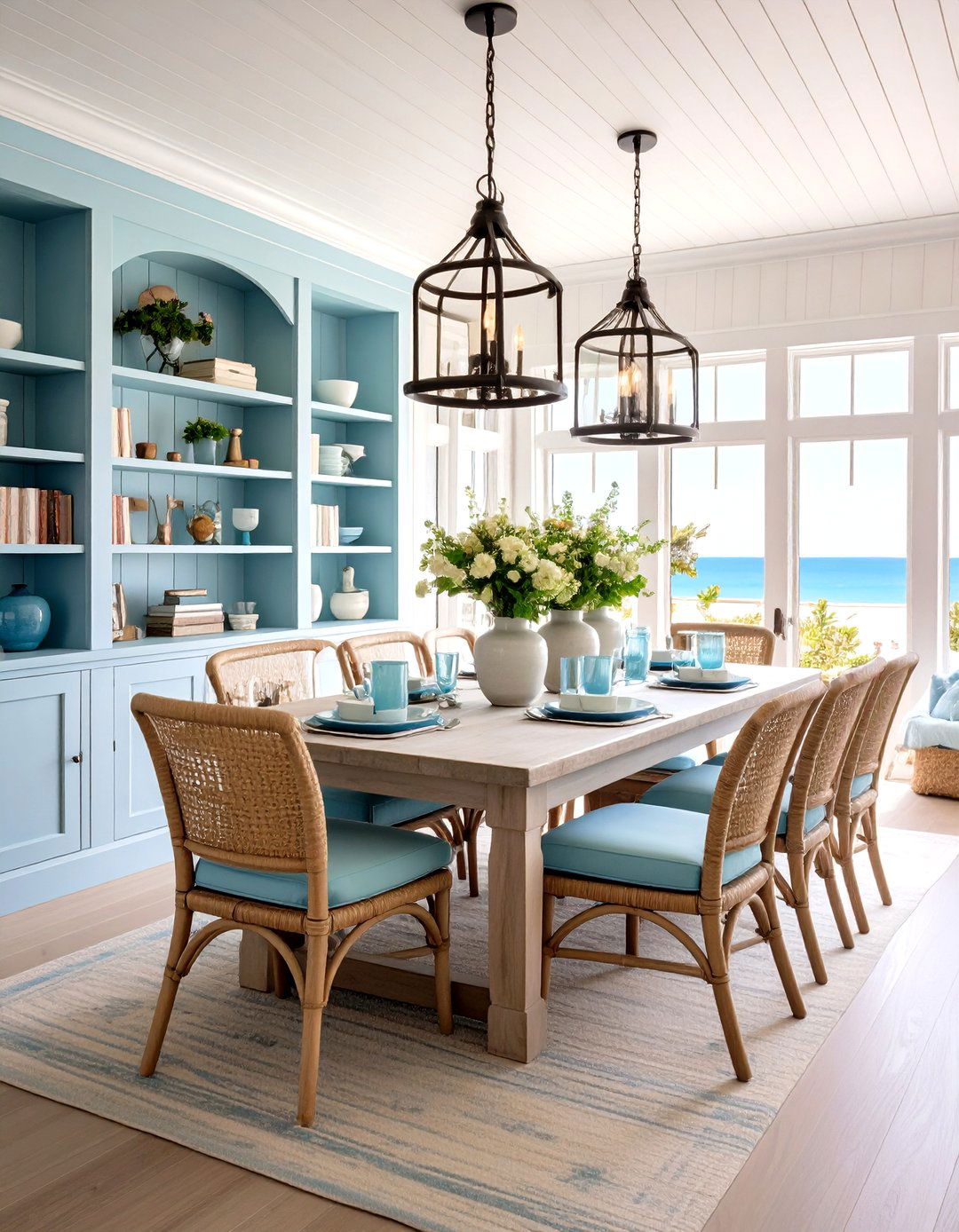 Coastal Library Dining Room Combo - 20 Library Dining Room Combo Ideas