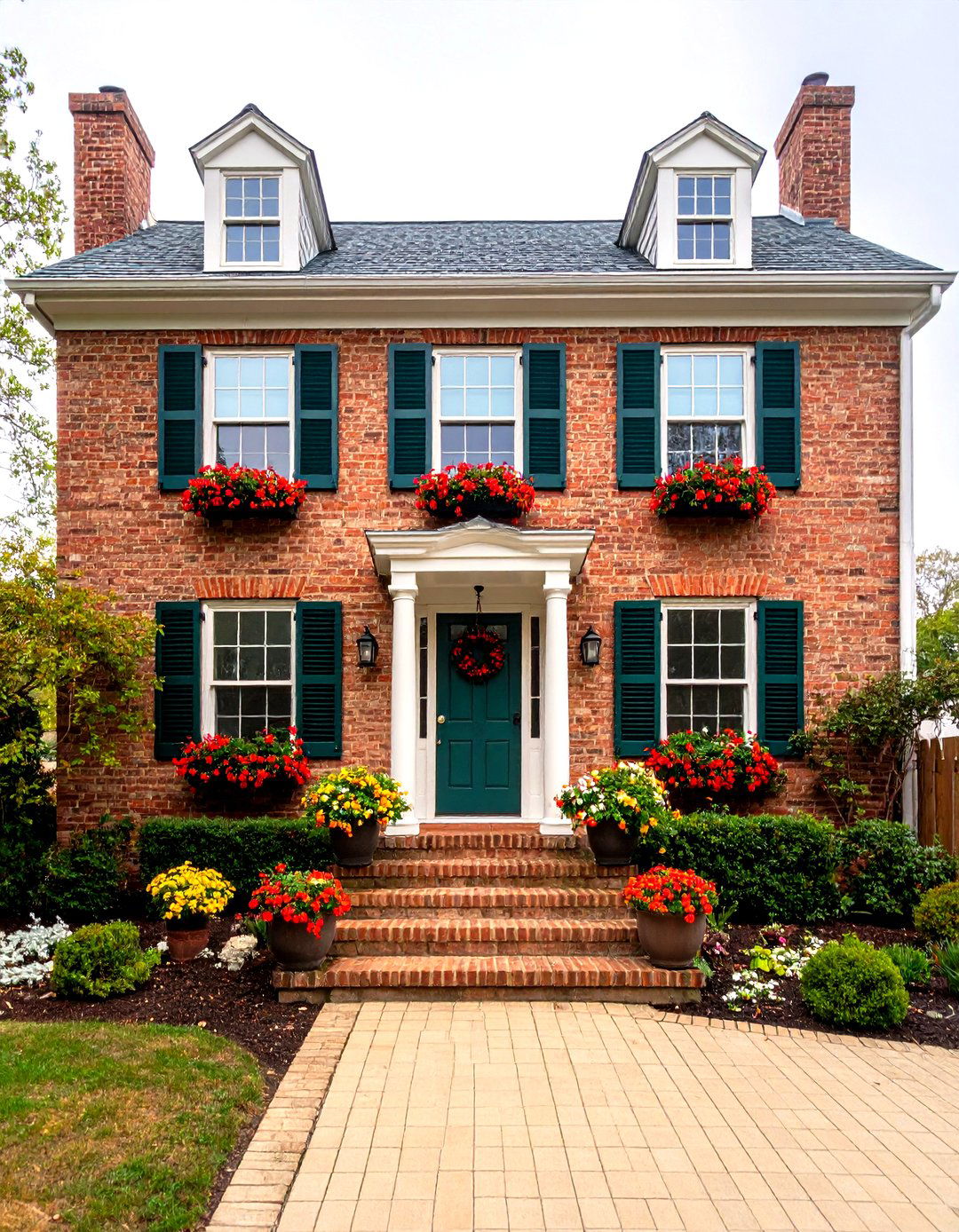 Coastal Light Green Brick Exterior - 20 Green Brick Exterior Home Ideas