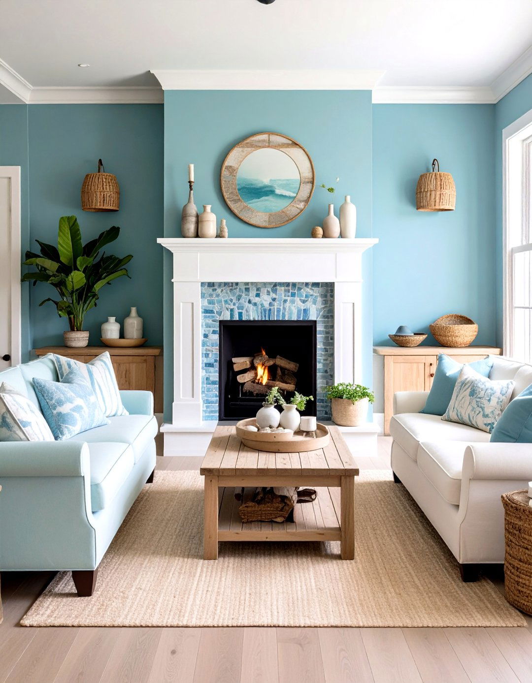 Coastal Living Room Fireplace - 20 Living Room Fireplace Ideas