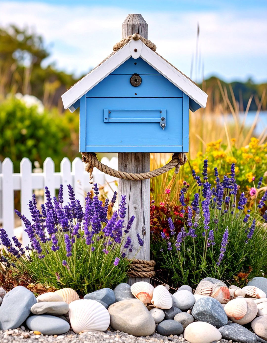 Coastal Maritime Mailbox Landscaping - 20 Mailbox Landscaping Ideas