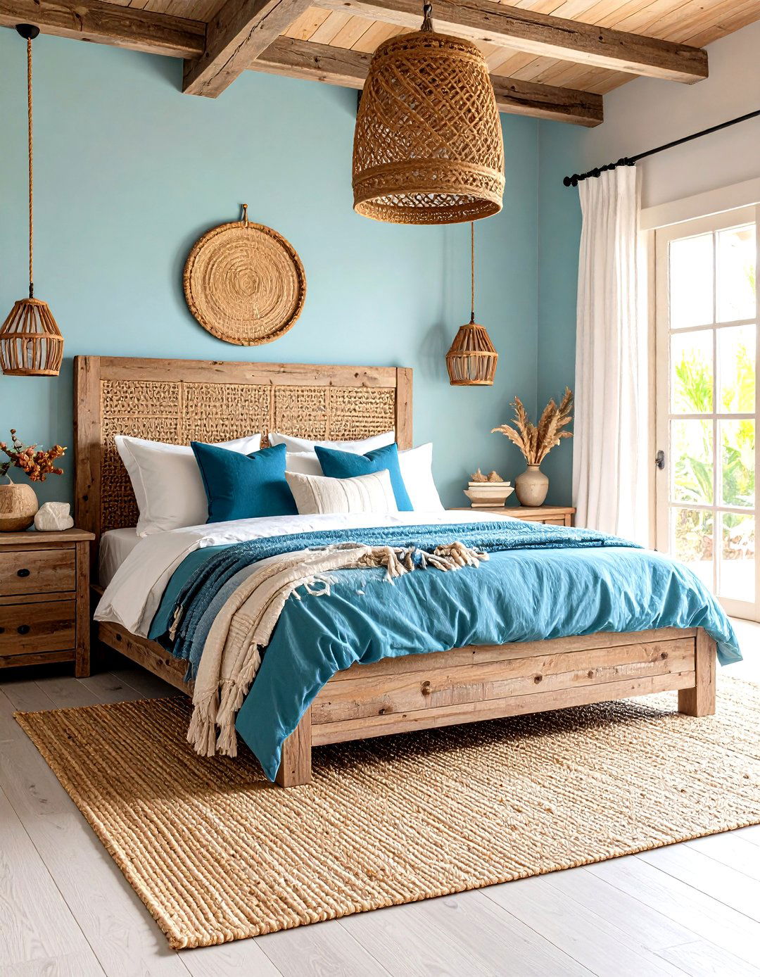 Coastal Mermaid Bedroom with Natural Materials and Textures - 20 Mermaid Bedroom Ideas