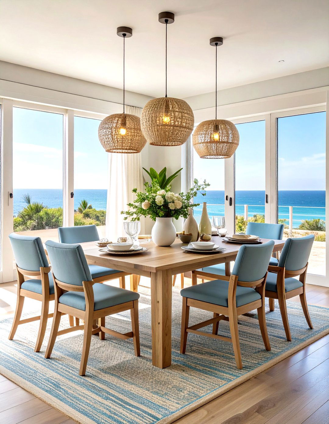 Coastal Modern Dining Room Tranquility - 20 Modern Dining Room Ideas