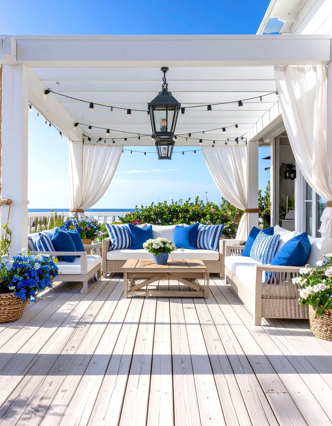 Coastal Nautical Patio With a Pergola - 20 Patio With a Pergola Ideas