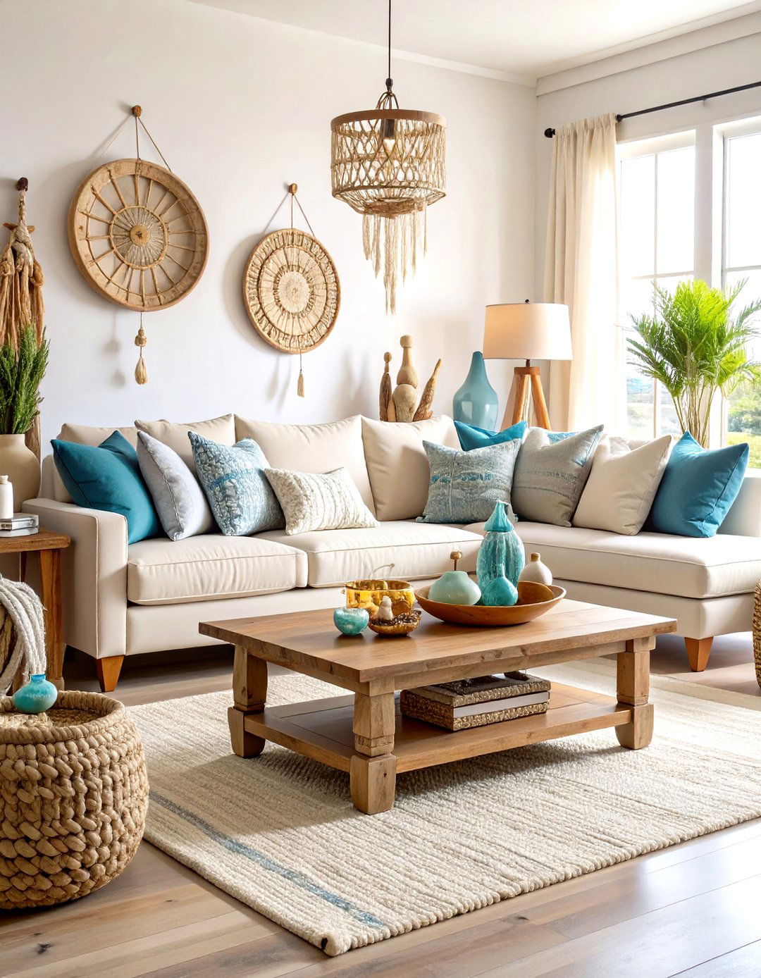 Coastal Nautical Sofa Table Theme - 20 Sofa Table Decor Ideas