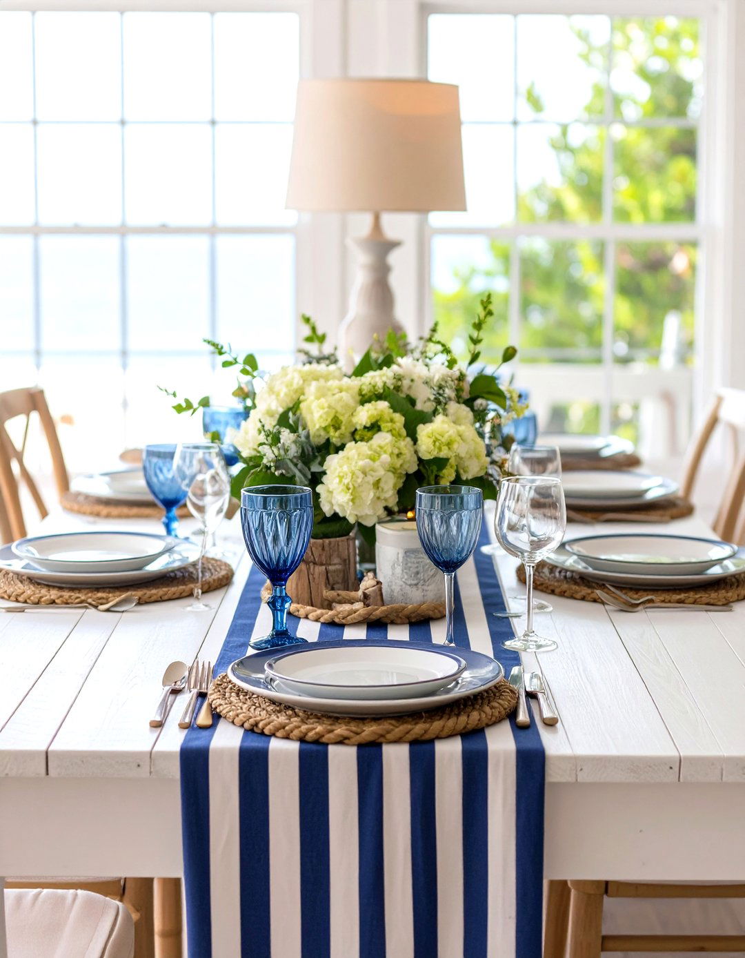 Coastal Nautical Table Setting - 20 Table Setting Ideas