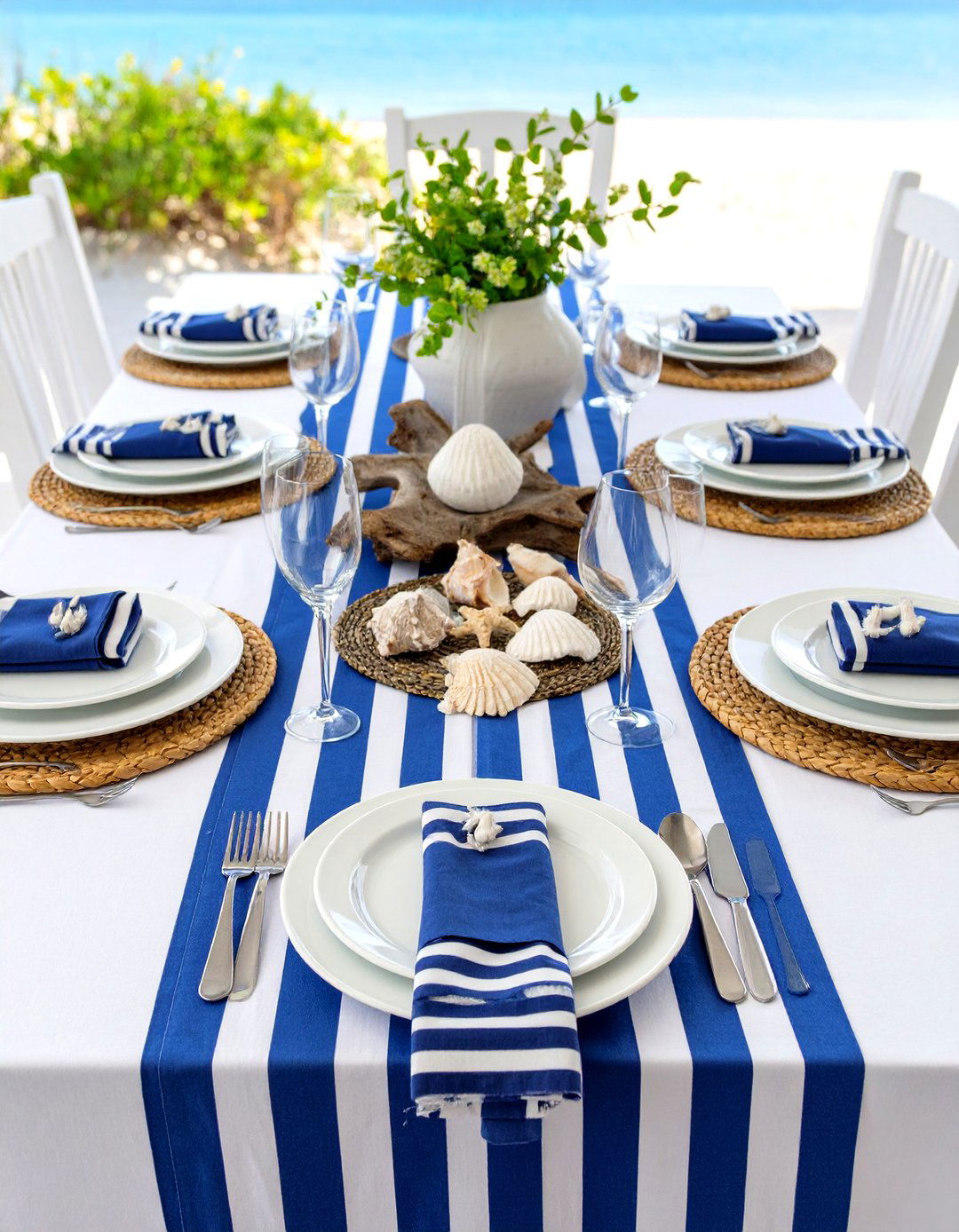Coastal Nautical Tablescape - 20 Tablescape Ideas