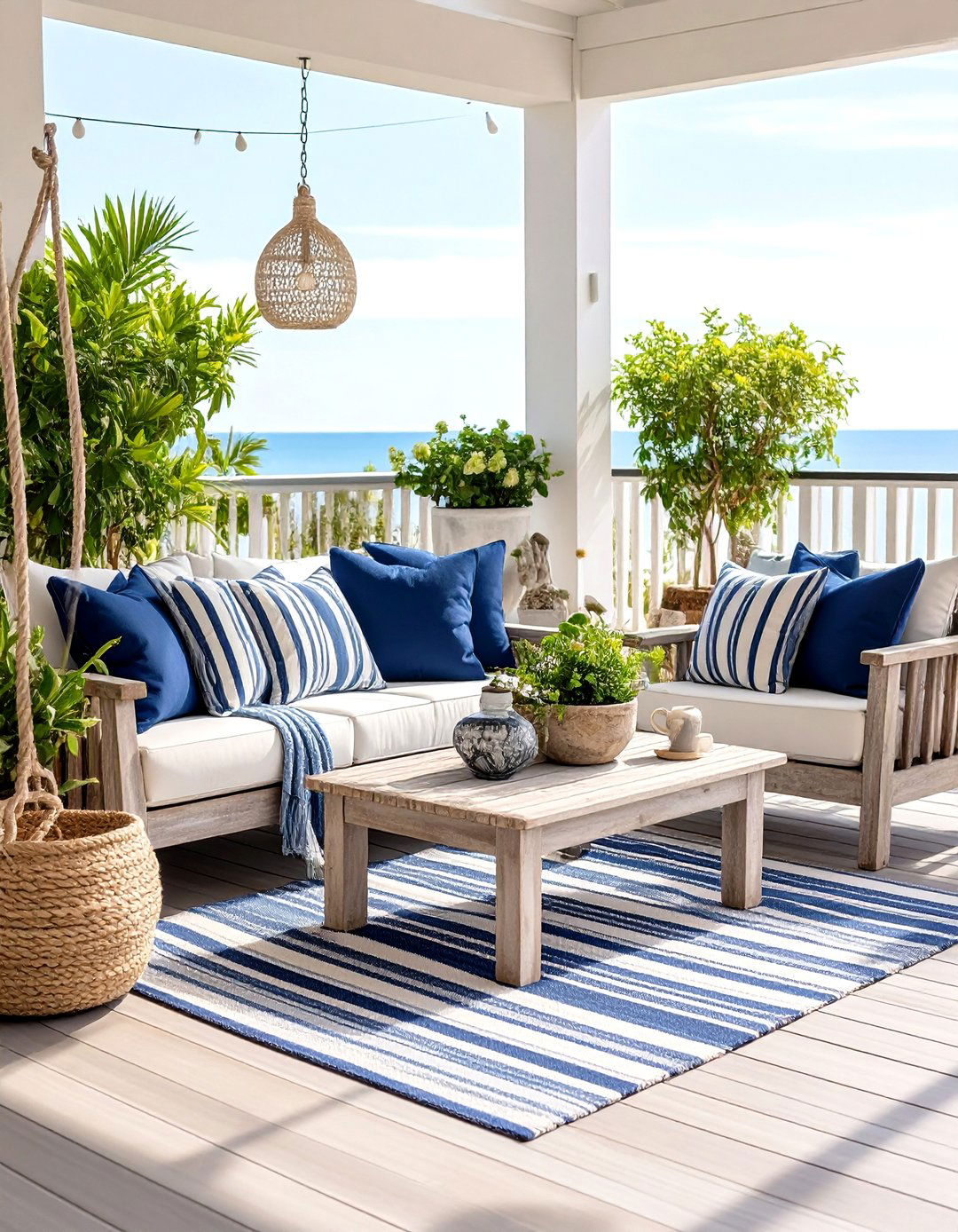 Coastal Nautical Terrace Design - 20 Terrace Design Ideas