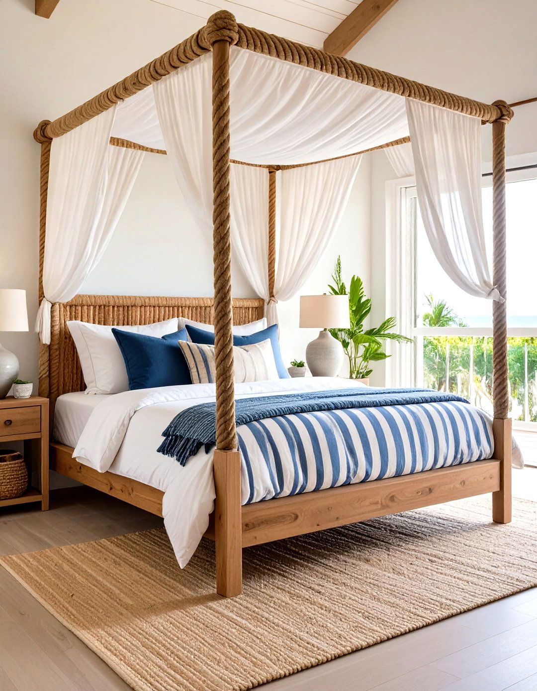 Coastal Rope Wrapped Canopy Bed - 20 Canopy Bed Ideas