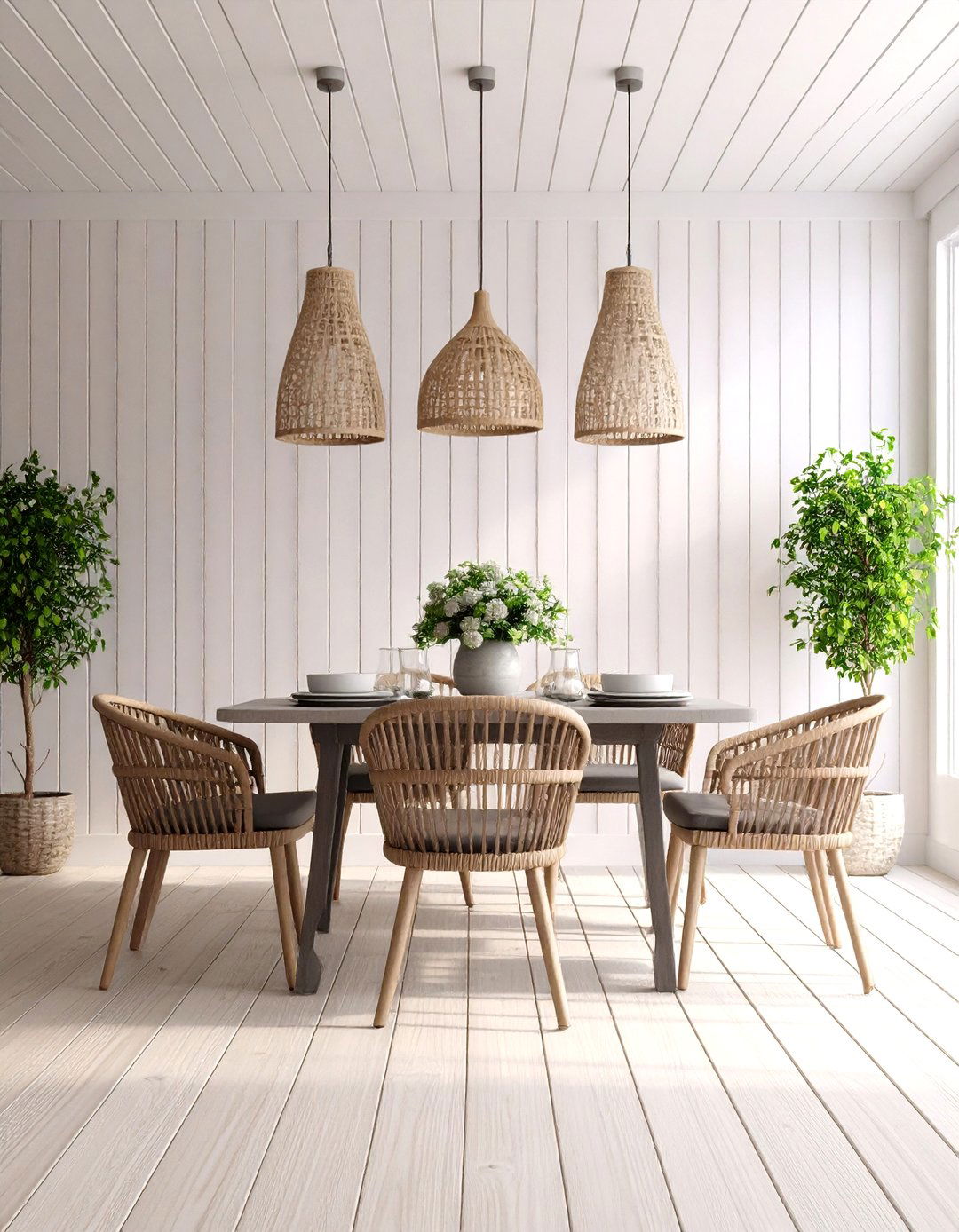 Coastal Shiplap Accent Wall - 20 Dining Room Accent Wall Ideas