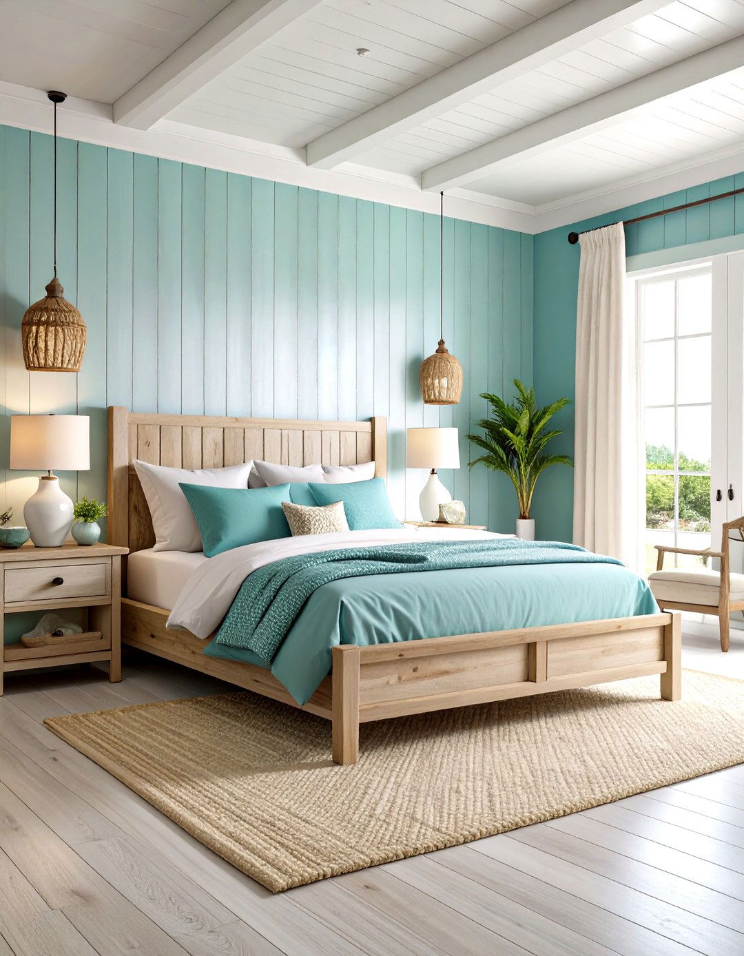 Coastal Teal Bedroom Sanctuary - 20 Teal Bedroom Ideas