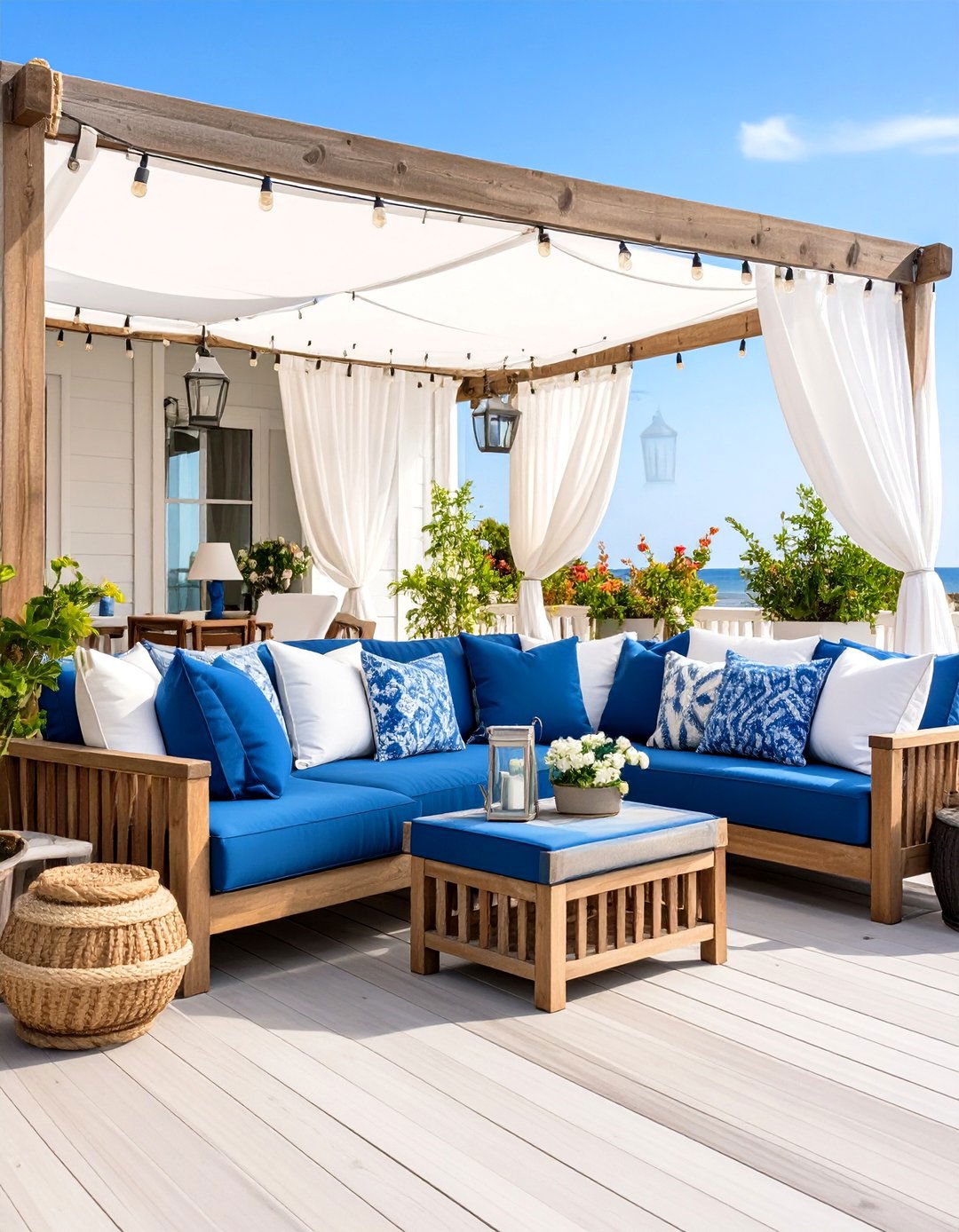 Coastal Themed Outdoor Living Room - 20 Outdoor Living Room Ideas