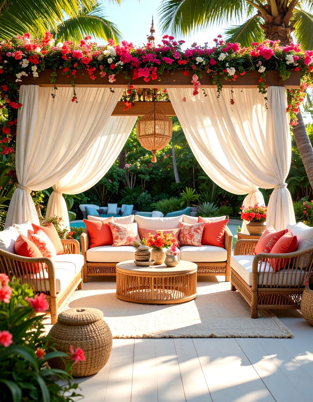 Coastal Tropical Patio Furniture Paradise - 20 Patio Furniture Ideas
