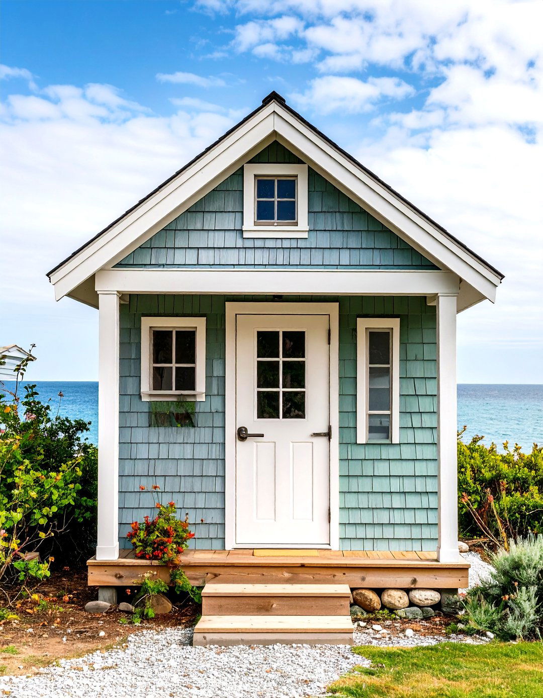 Coastal Weathered Shingle Outhouse Design - 20 Outhouse Design Ideas