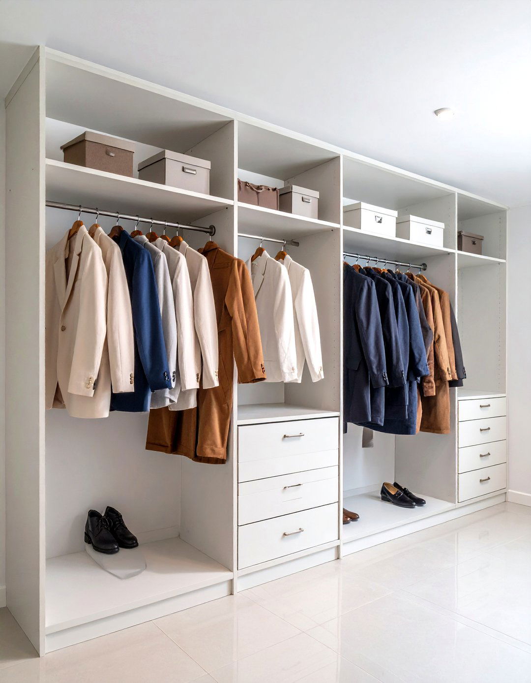Coat Closet Double Hanging Rod System - 20 Coat Closet Ideas