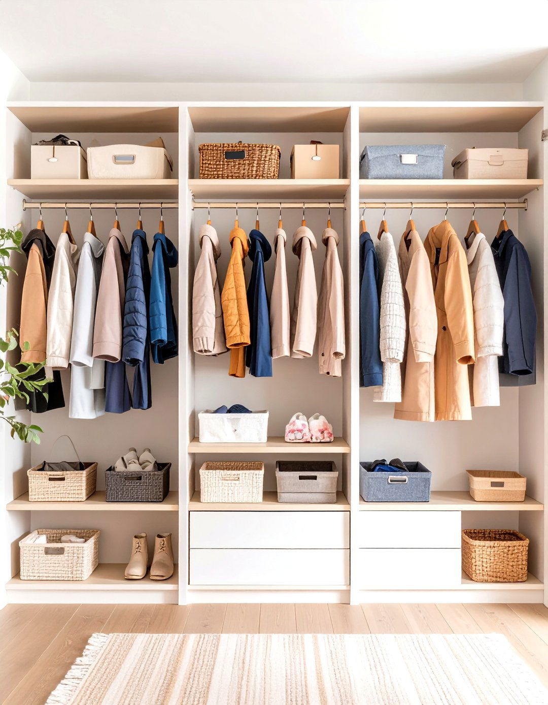 Coat Closet Family Zone Organization - 20 Coat Closet Ideas