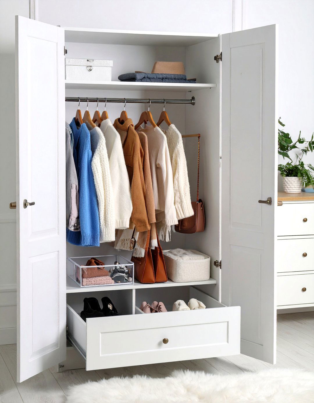 Coat Closet Over the Door Organization - 20 Coat Closet Ideas