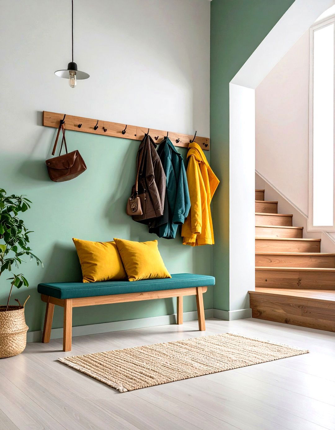 Coat and Key Station - 20 Under Stair Storage Ideas