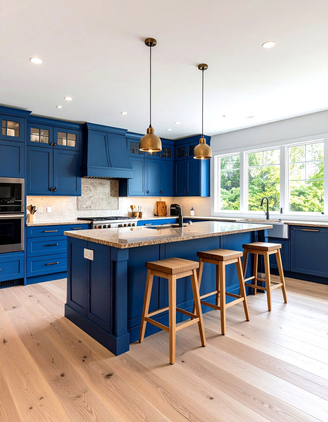 Cobalt Blue Kitchen Cabinets with Brown Granite Countertops - 20 blue kitchen cabinets with brown granite countertops