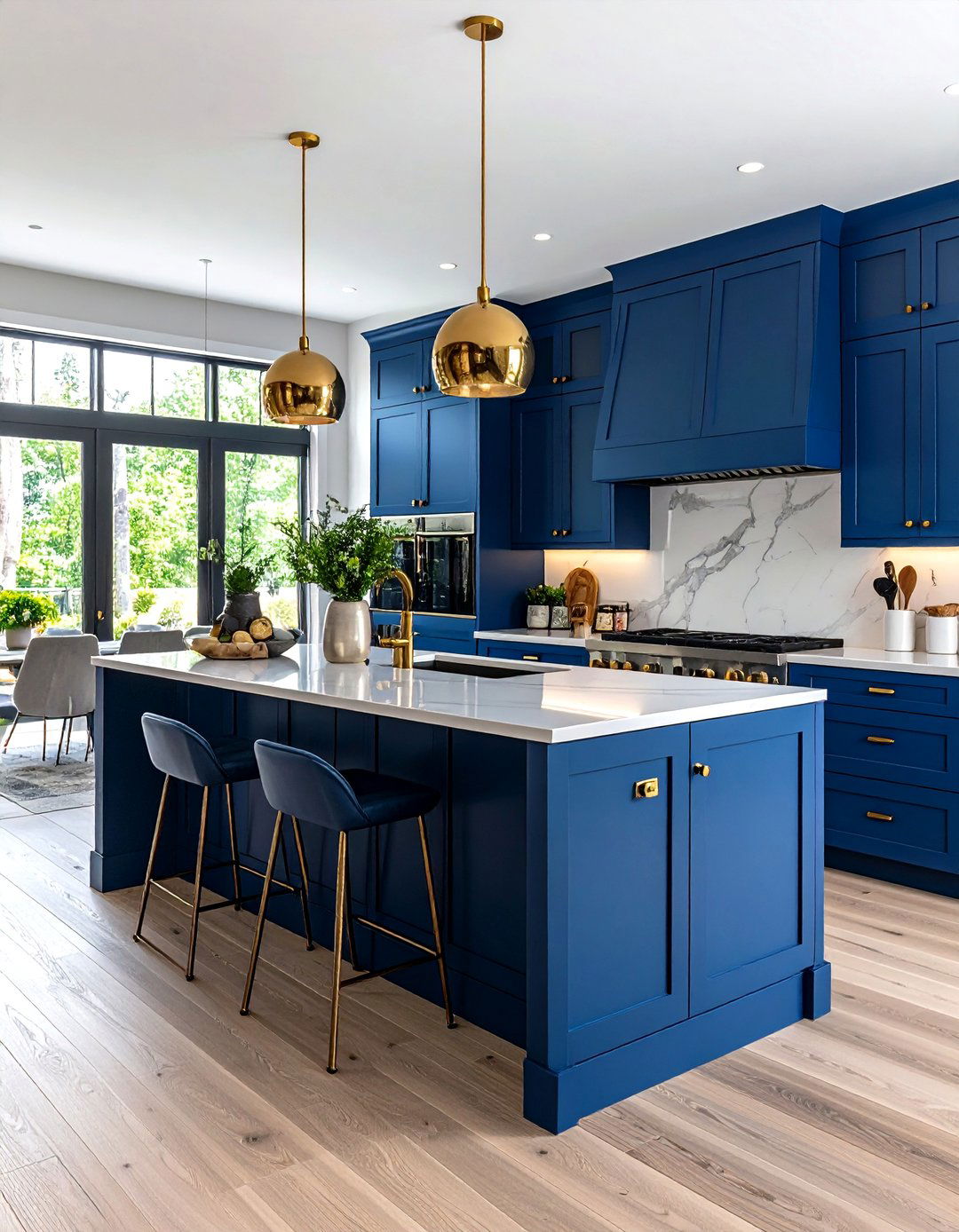 Cobalt Blue Kitchen Island for Dramatic Impact - 20 Blue Kitchen Island Ideas