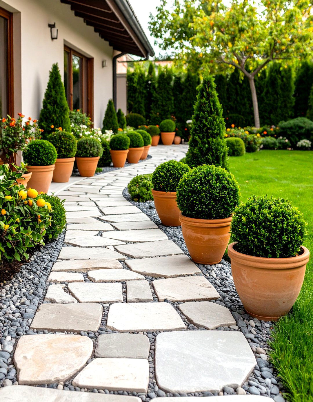 Cobblestone European Courtyard Path - 20 walkway ideas
