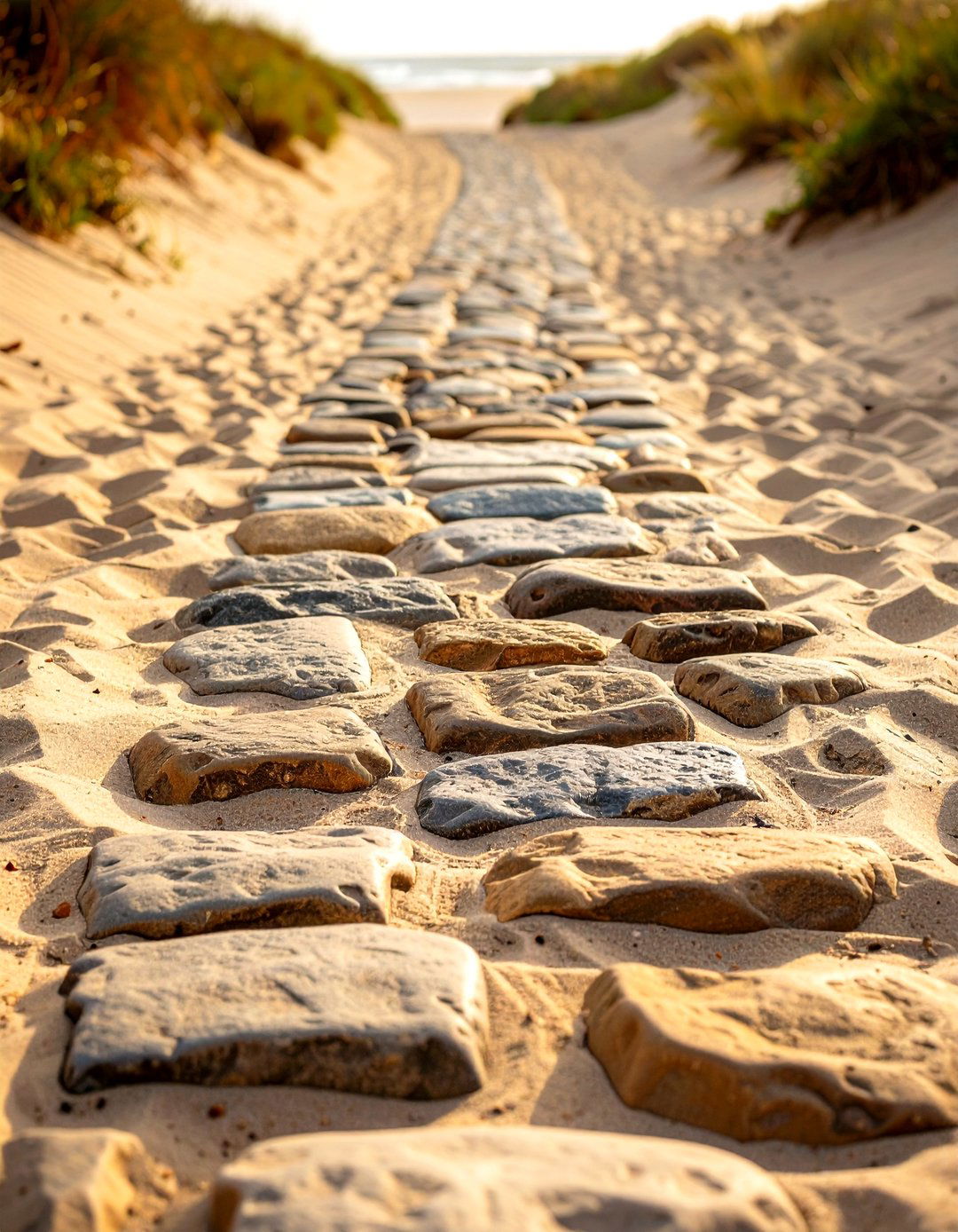 Cobblestone Path - 20 Sloped Walkway Ideas
