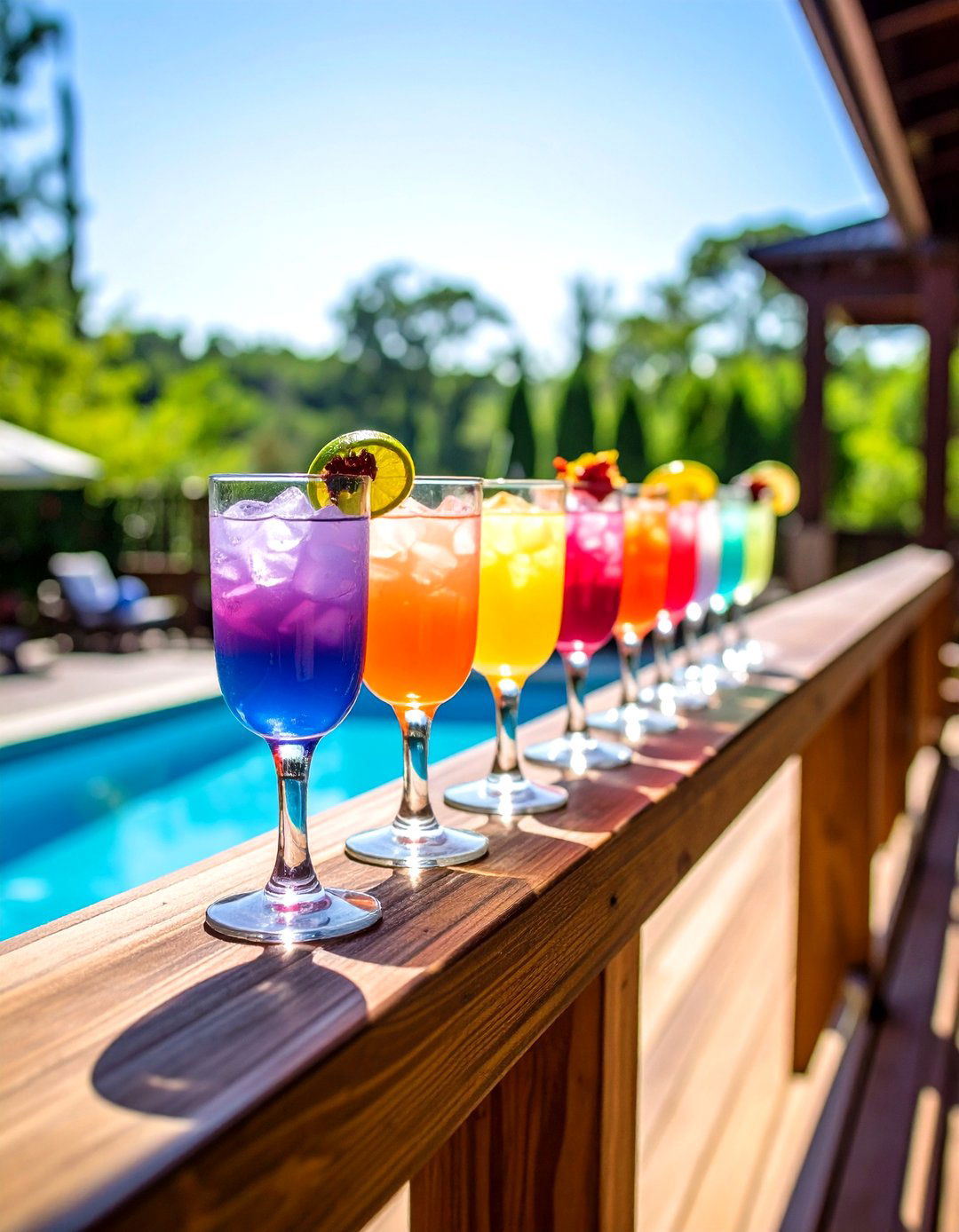 Cocktail Friendly Drink Railings for Poolside Parties - 20 Pool Deck Railing Ideas