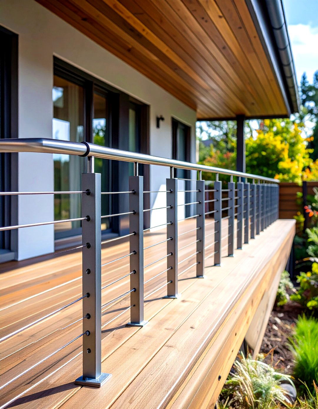 Code Compliant View Max Cable Railings - 20 Front Porch Railing Ideas