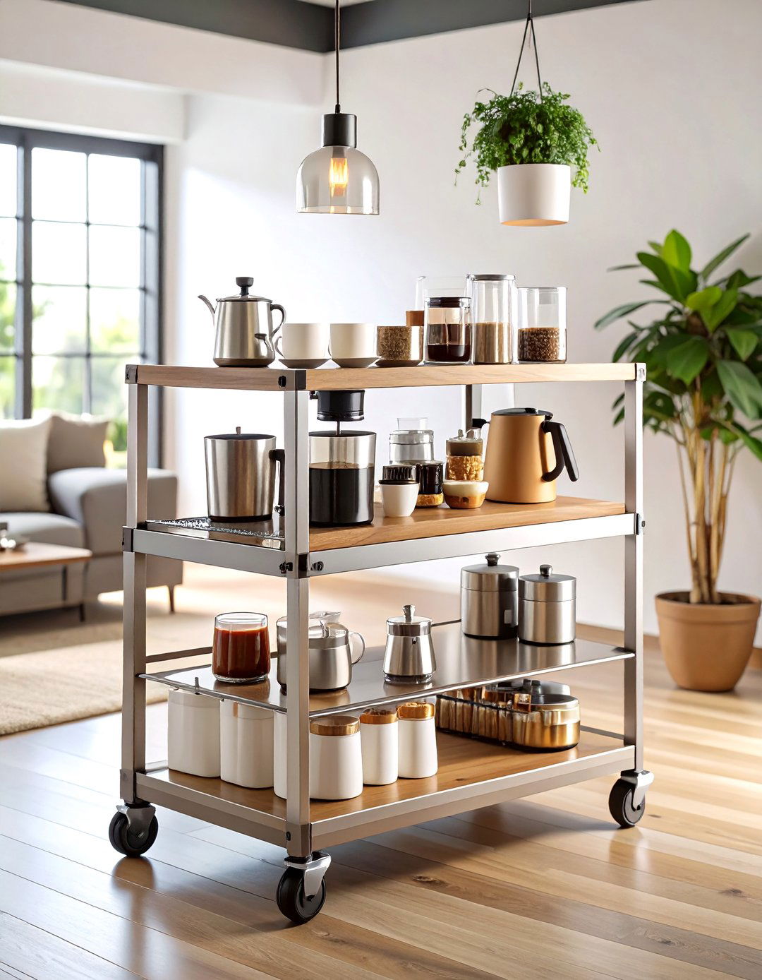 Coffee Station Bar Cart - 20 Coffee Station Ideas