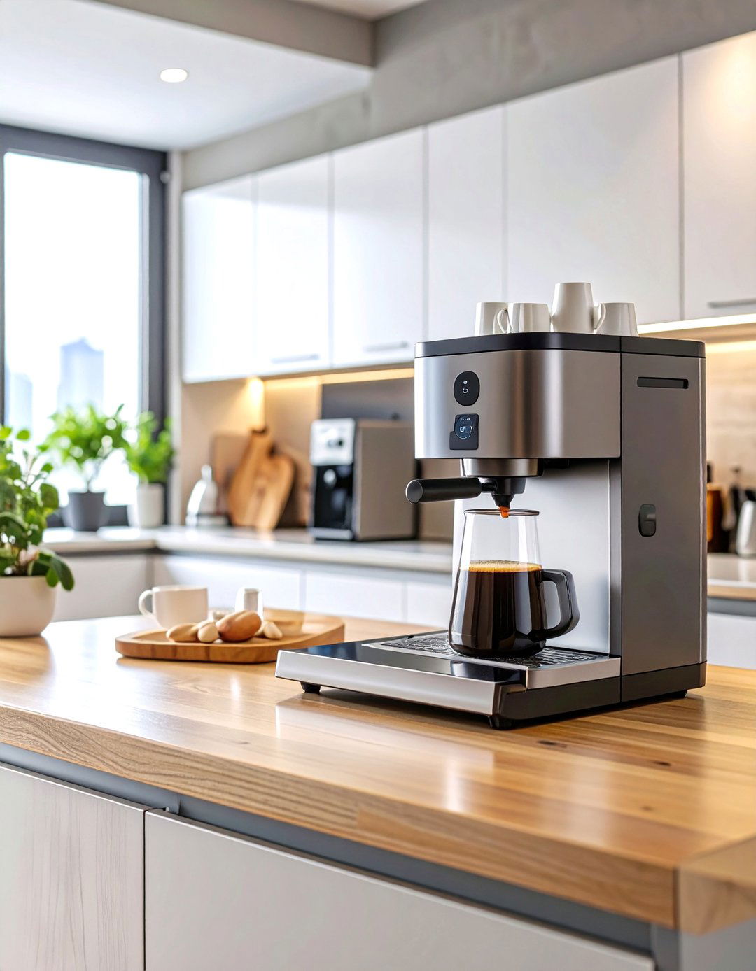 Coffee Station with Smart Technology Integration - 20 Coffee Station Ideas