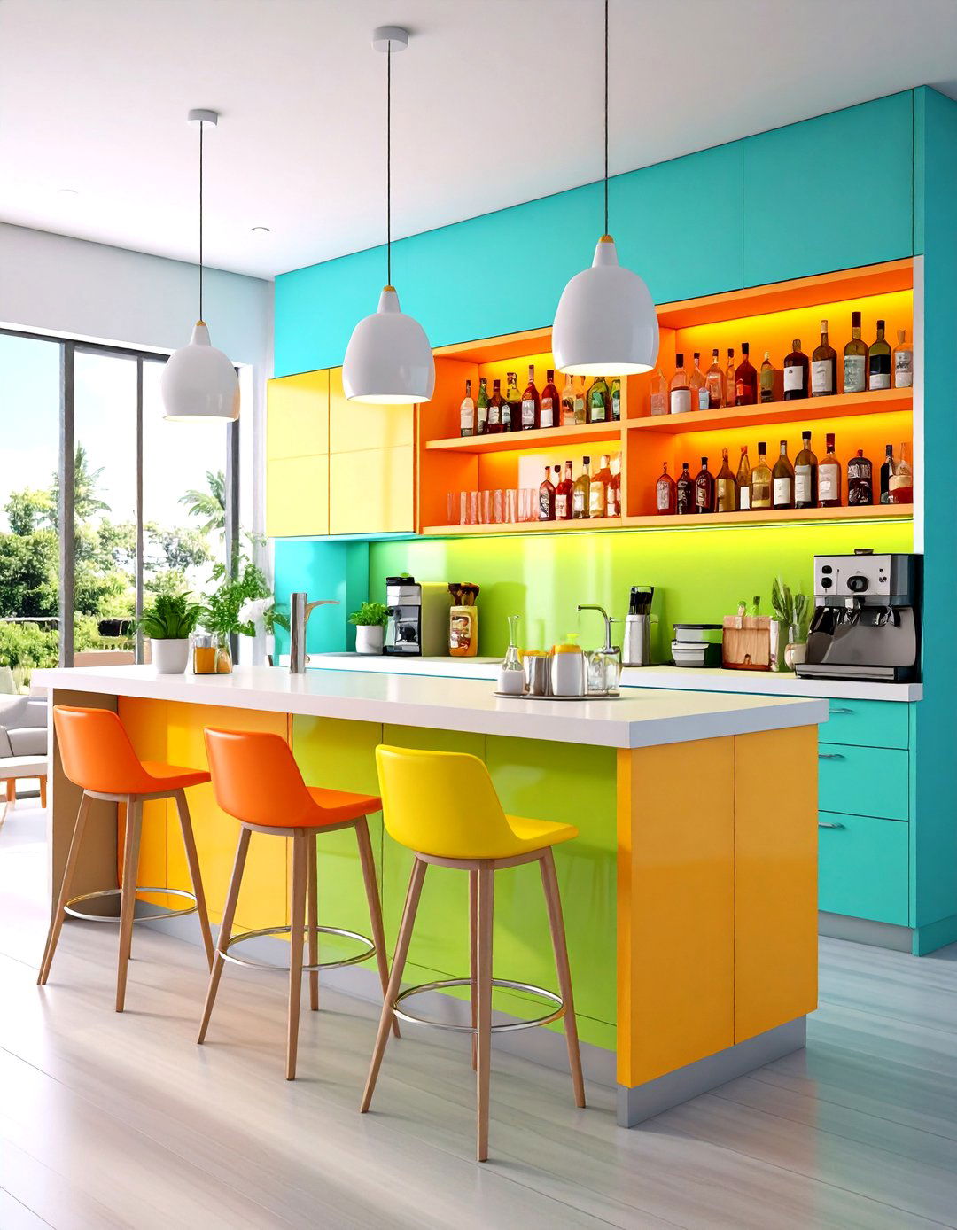 Coffee and Cocktail Mini Bar Combo - 20 Mini Bar Ideas