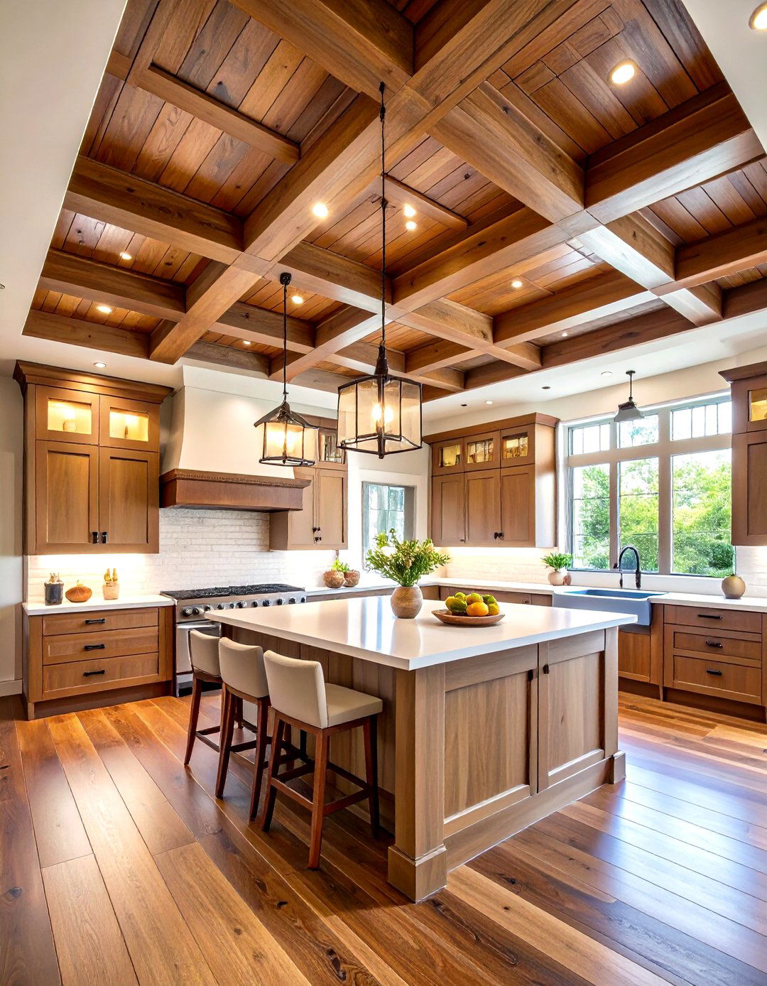 Coffered Wood Ceiling Kitchen Ideas - 20 Wood Ceiling Kitchen Ideas