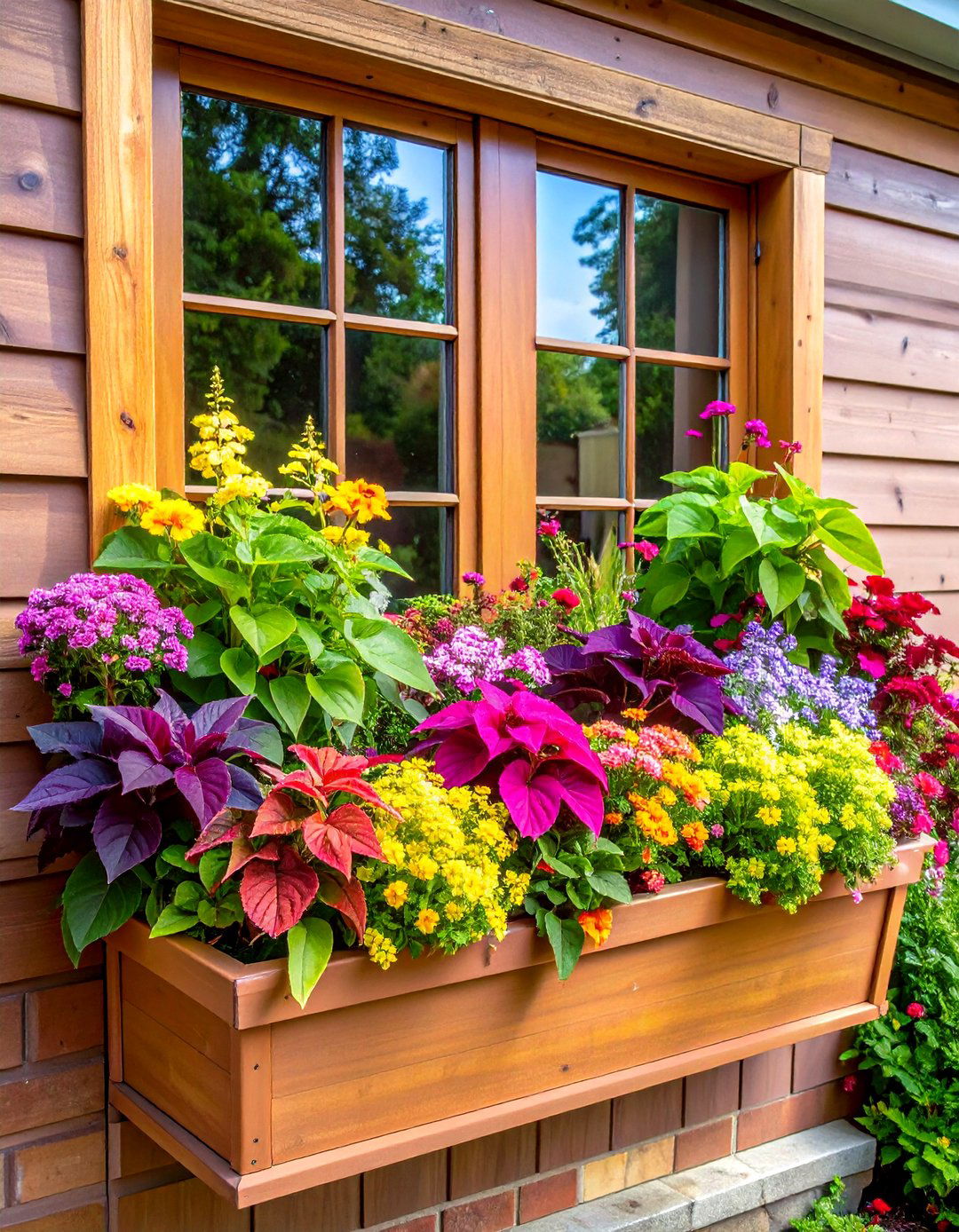 Coleus and Foliage Focused Fall Window Box - 20 Fall Window Box Ideas