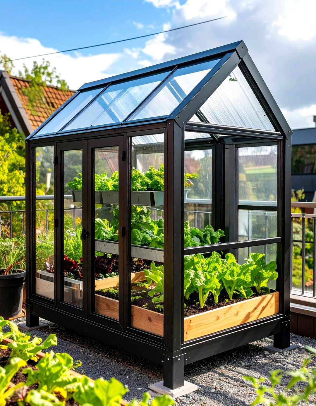 Collapsible Cold Frame Extends Shoulder Seasons - 20 Green Balcony Ideas