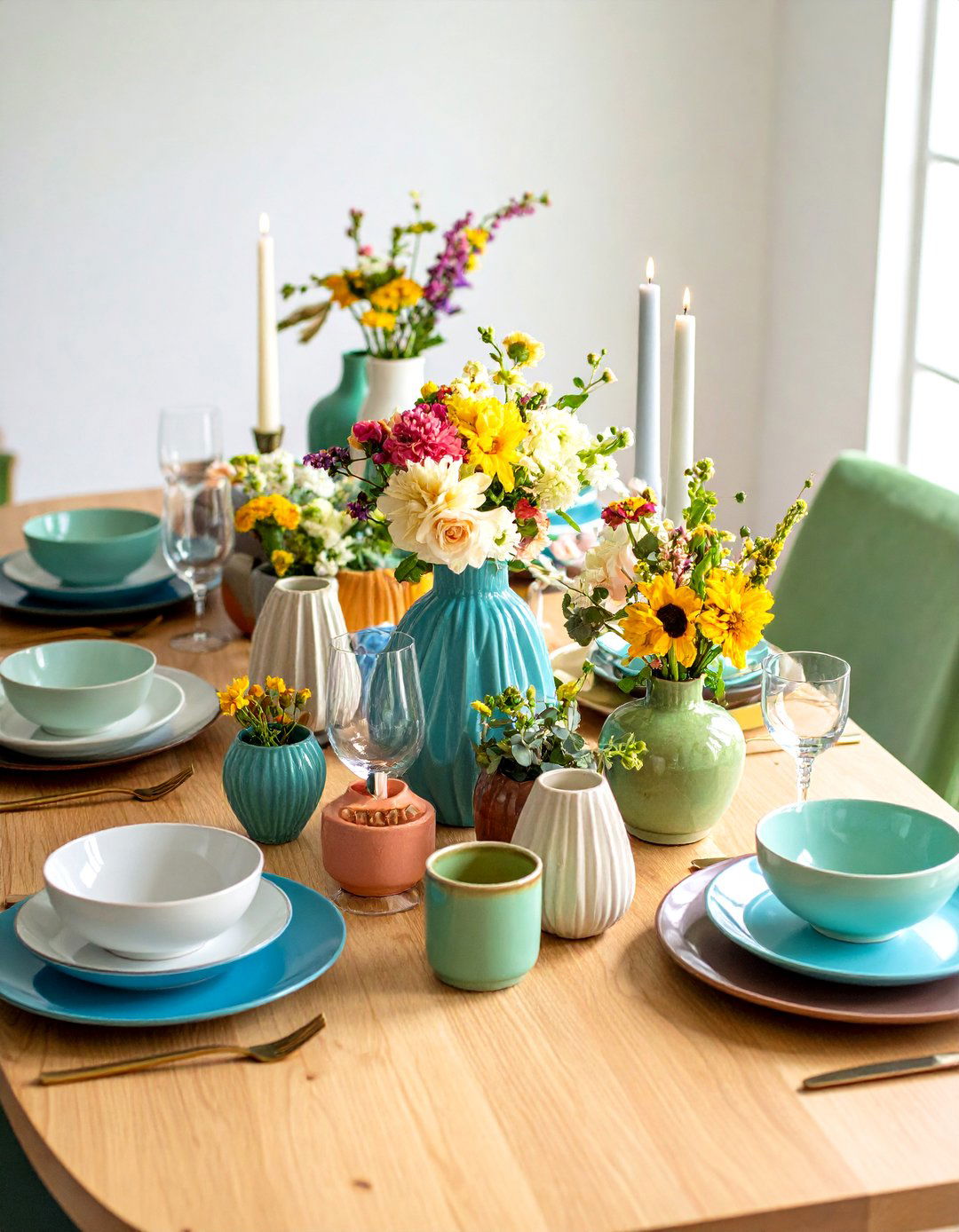 Collection Style Mixed Centerpieces - 20 Centerpiece Ideas