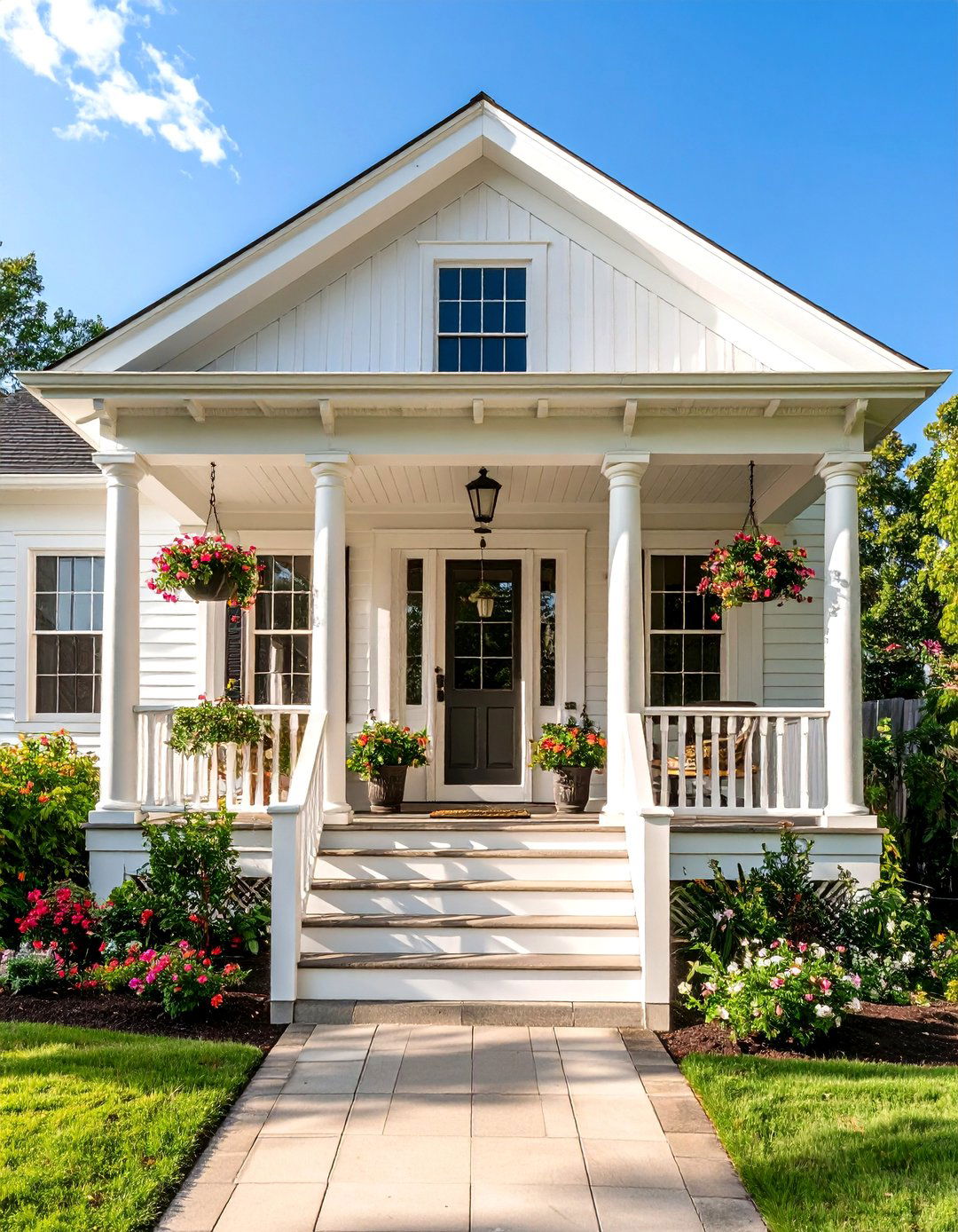 Colonial Front Porch Portico Addition - 20 Colonial Front Porch Ideas