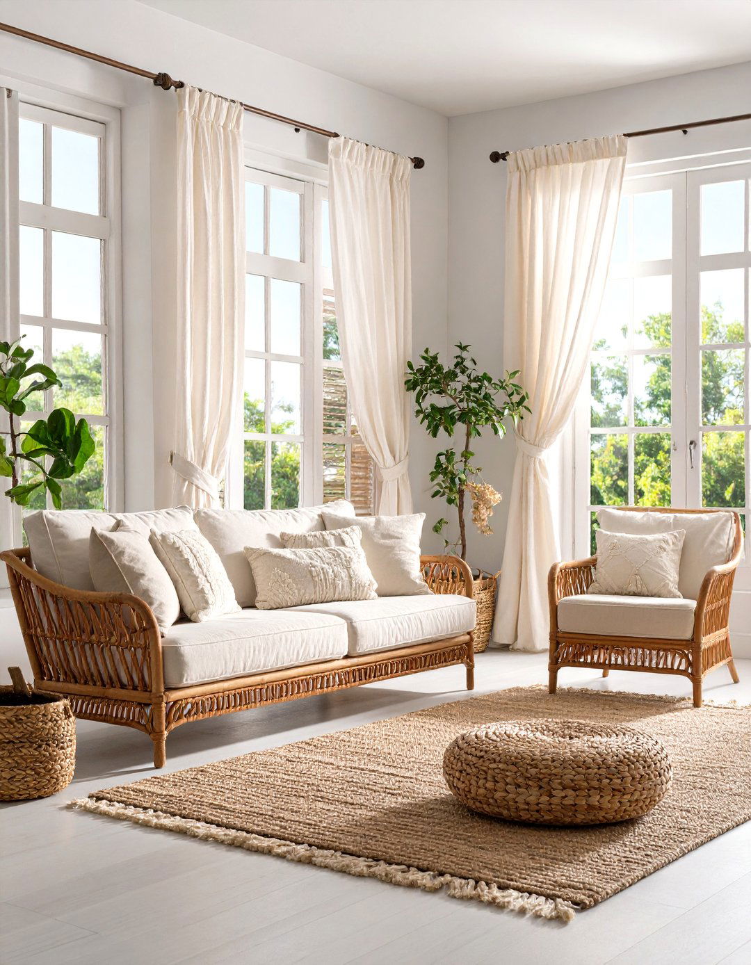 Colonial Living Room with Multi Pane Window Treatments - 20 Colonial Living Room Ideas