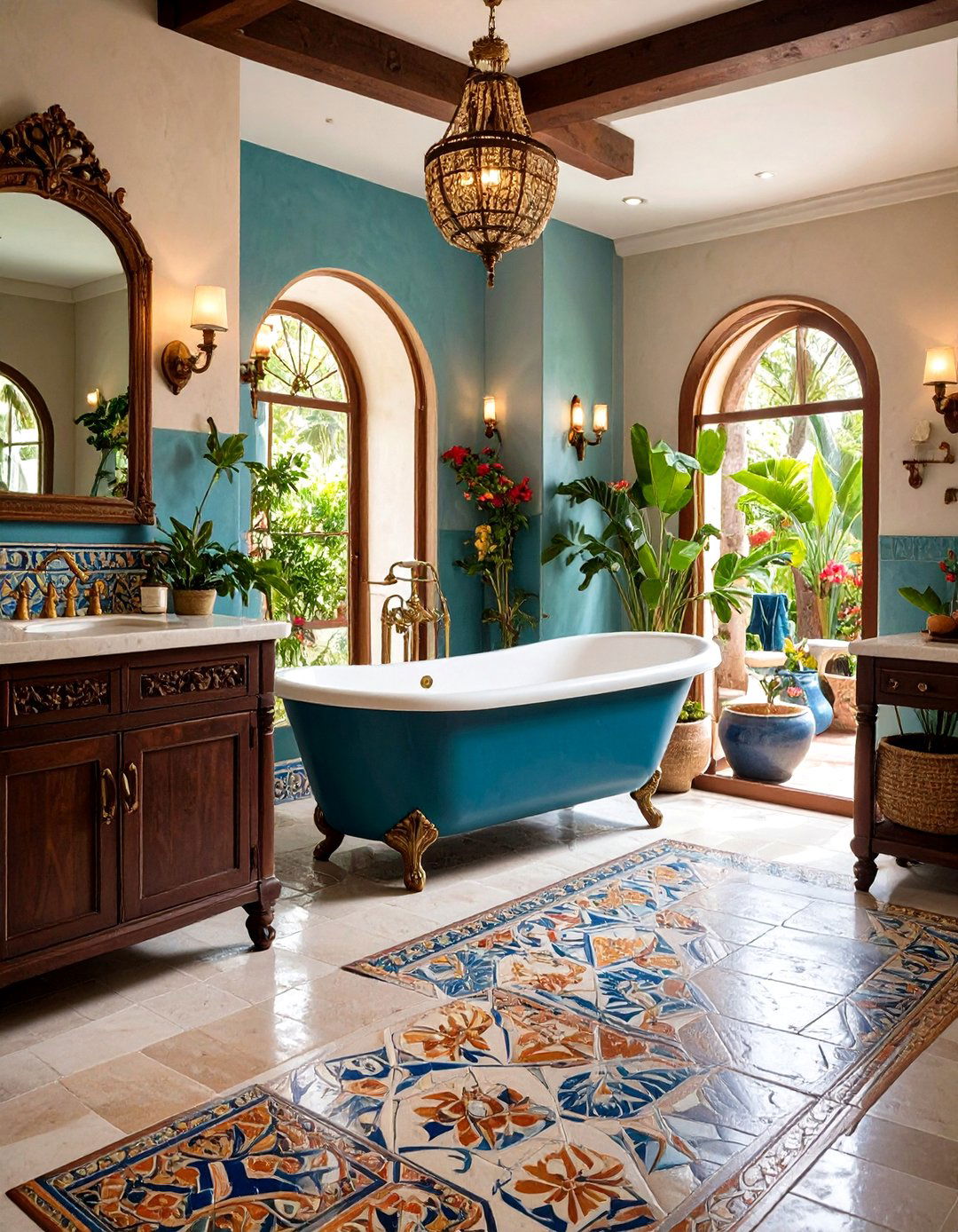 Colonial Mexican Bathroom Sophistication - 20 Mexican Bathroom Ideas