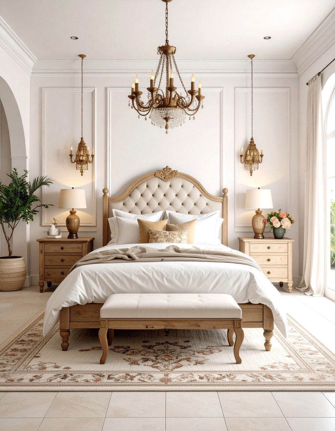 Colonial Mexican Bedroom with Carved Wood Features - 20 Mexican Bedroom Ideas