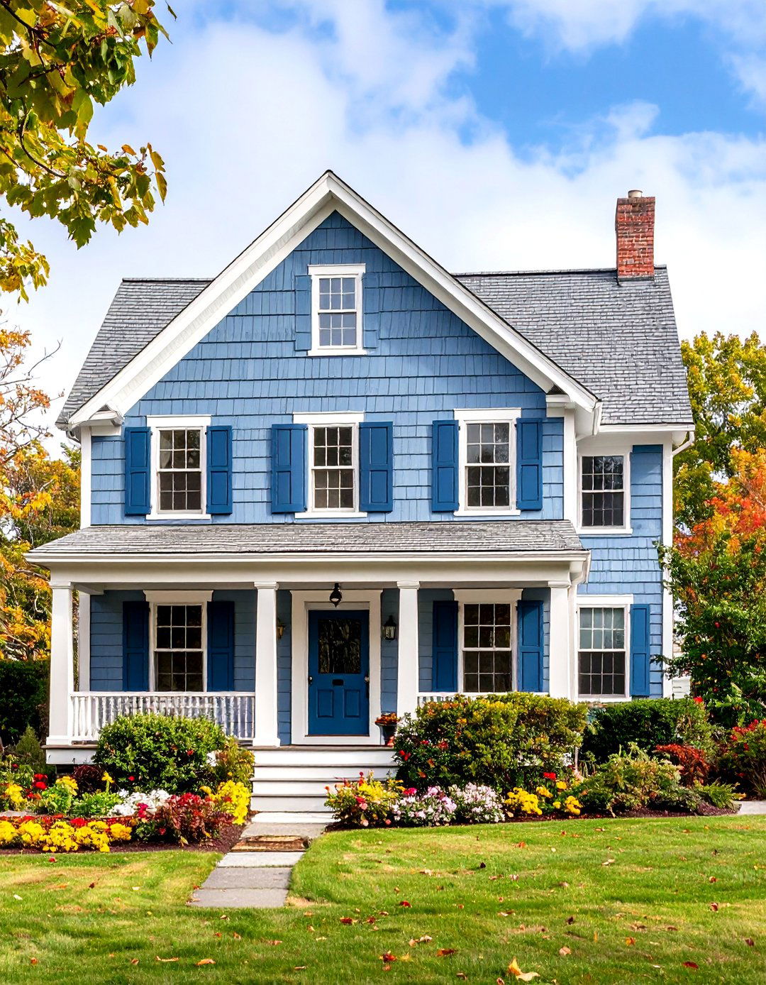 Colonial Revival Cape Cod House with Formal Gardens - 20 Modern Cape Cod House Ideas