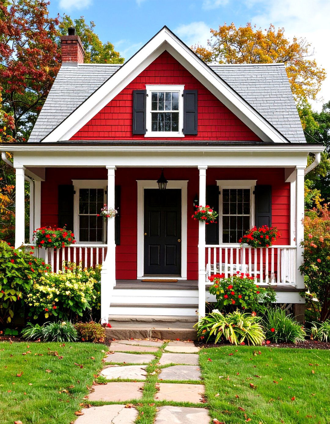 Colonial Saltbox Open Gable Porch with Historical Authenticity - 20 Open Gable Porch Ideas